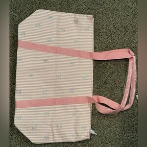 Victoria's Secret Light Pink Striped Tote